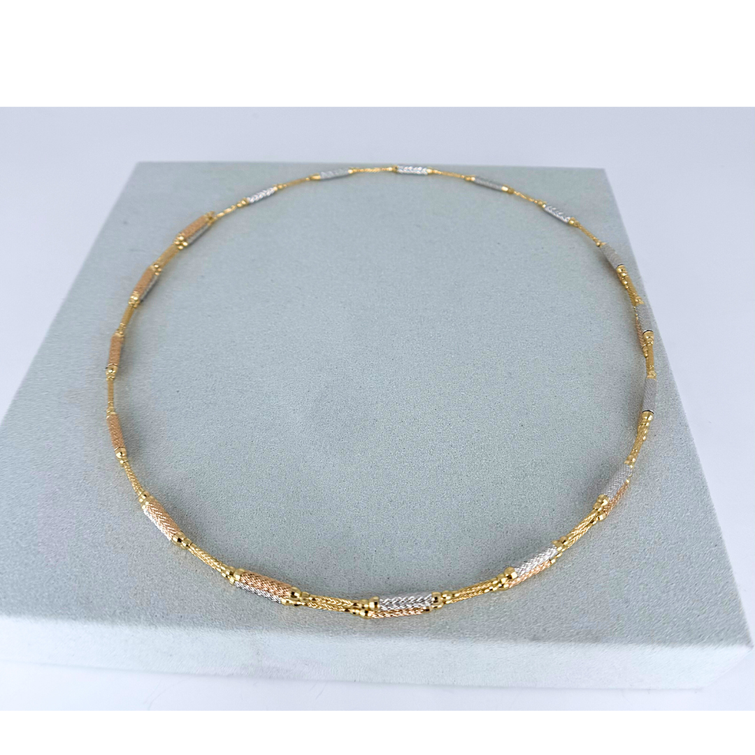 Necklace chain 18k Gold magnet , yellow, pink, white