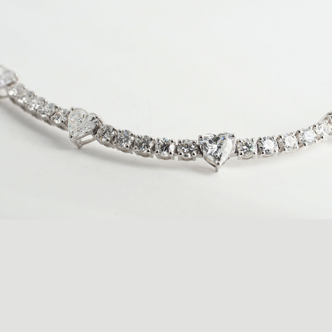 Bracelet 14k White Gold Lab Diamond 8.52ct