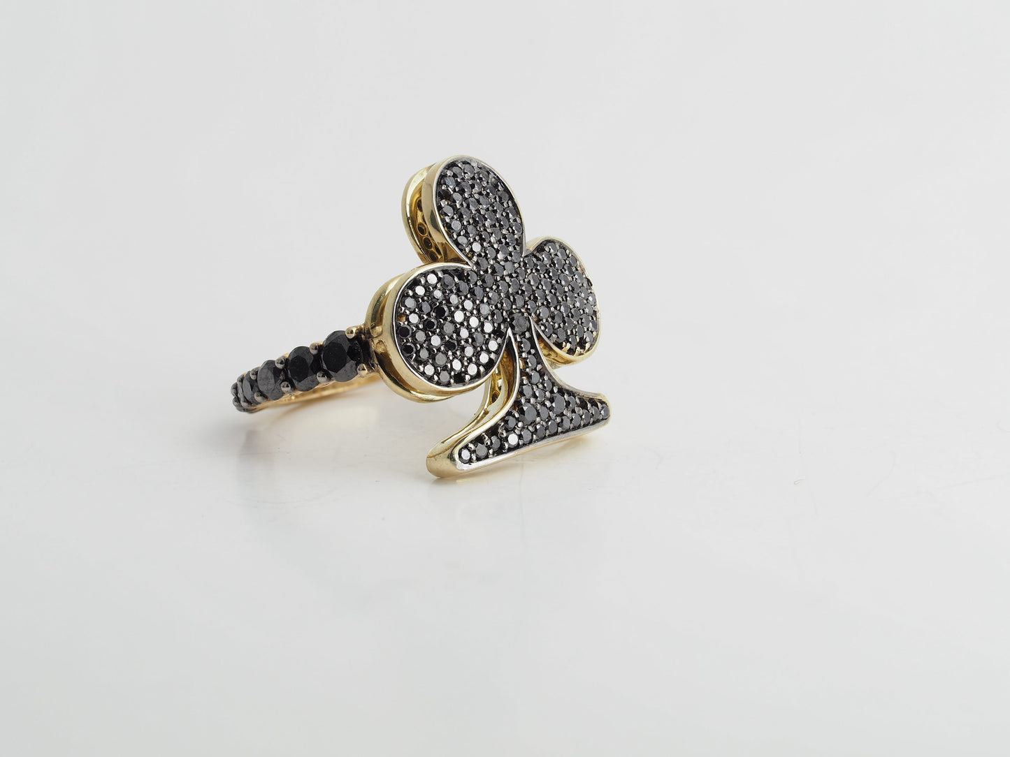 Ring 18KY Black Diamonds , Casino collection