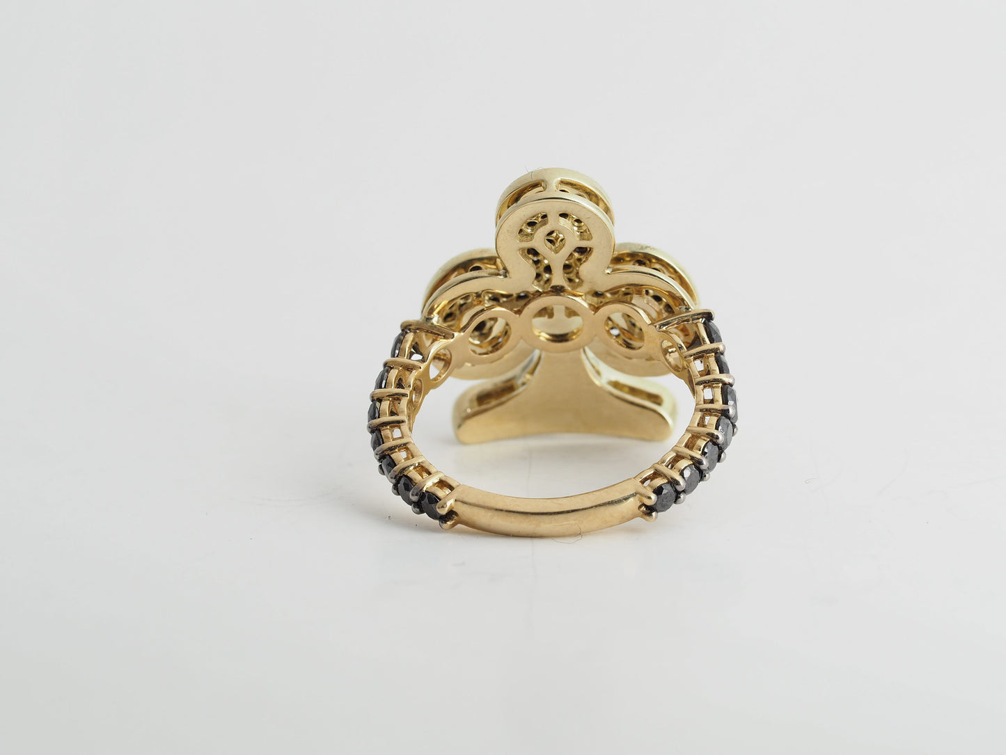 Ring 18KY Black Diamonds , Casino collection