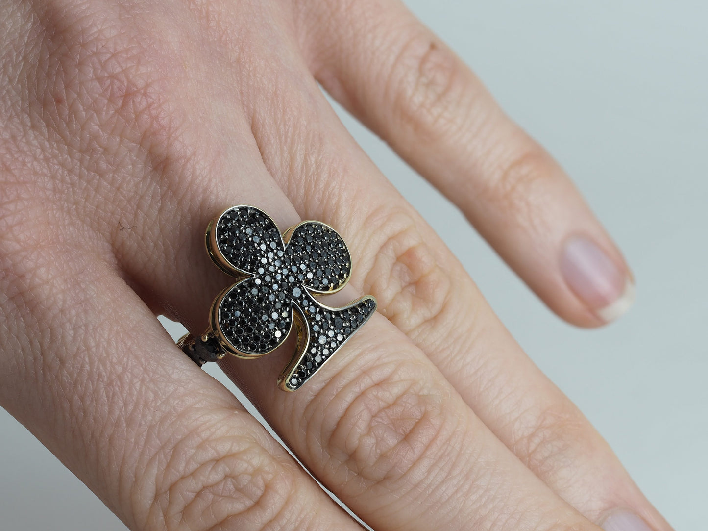 Ring 18KY Black Diamonds , Casino collection