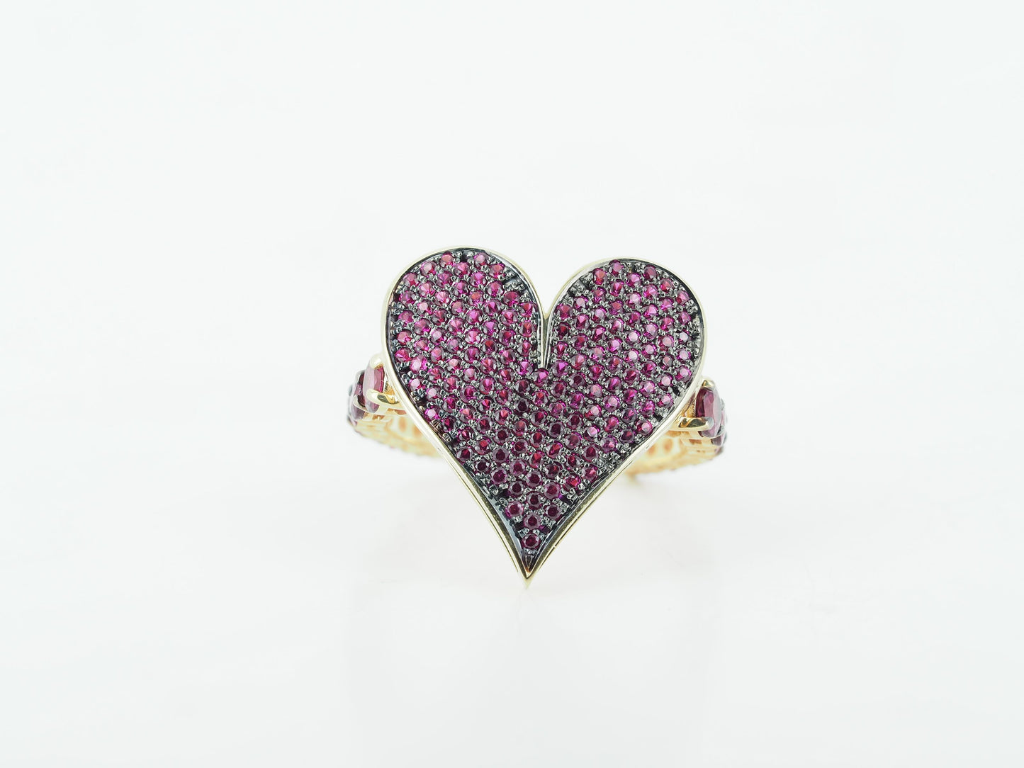 Ring 18KY Ruby, Casino collection , Heart