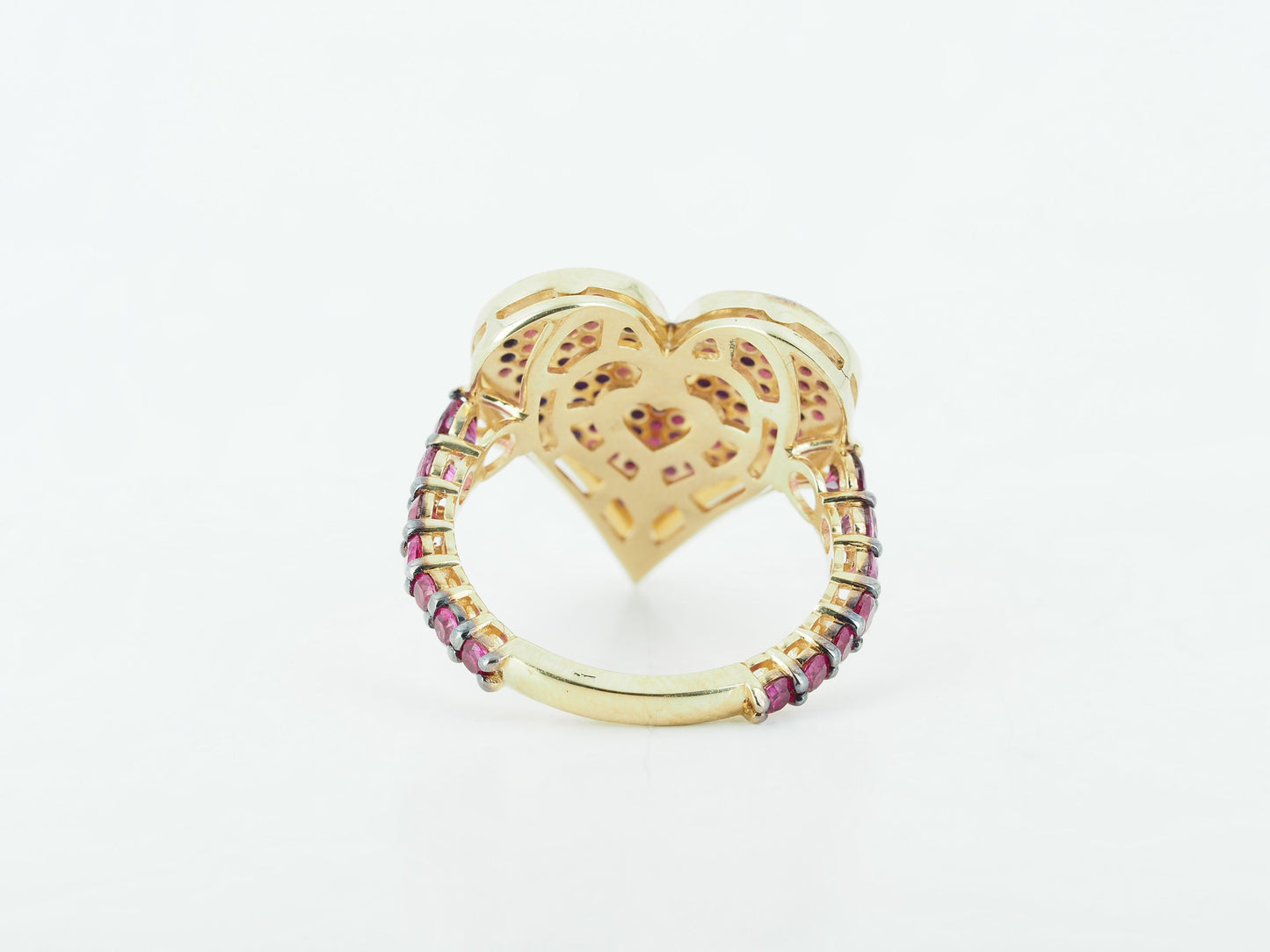 Ring 18KY Ruby, Casino collection , Heart