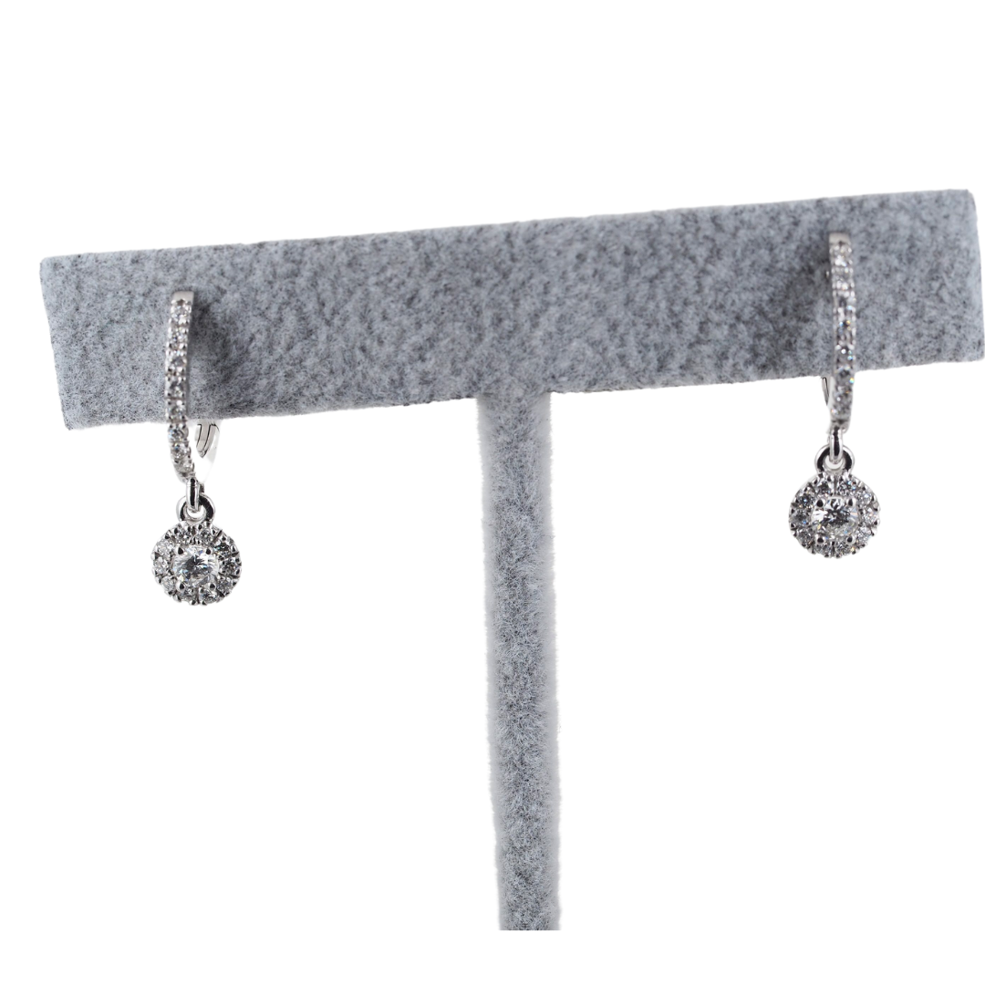 Earrings 14KW Gold Diamonds