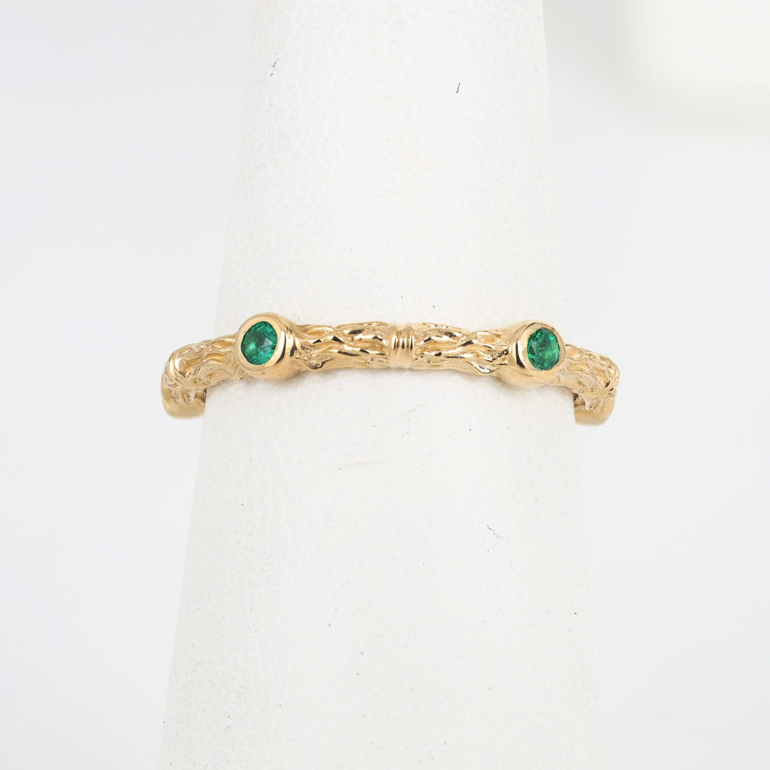 Ring 14KY Gold Emeralds