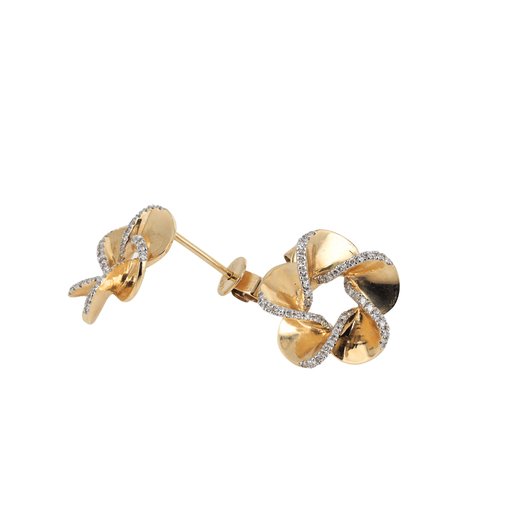 Earrings 14KY Gold Diamonds