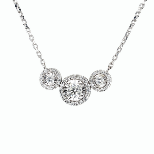 Necklace 14KW Gold Diamonds