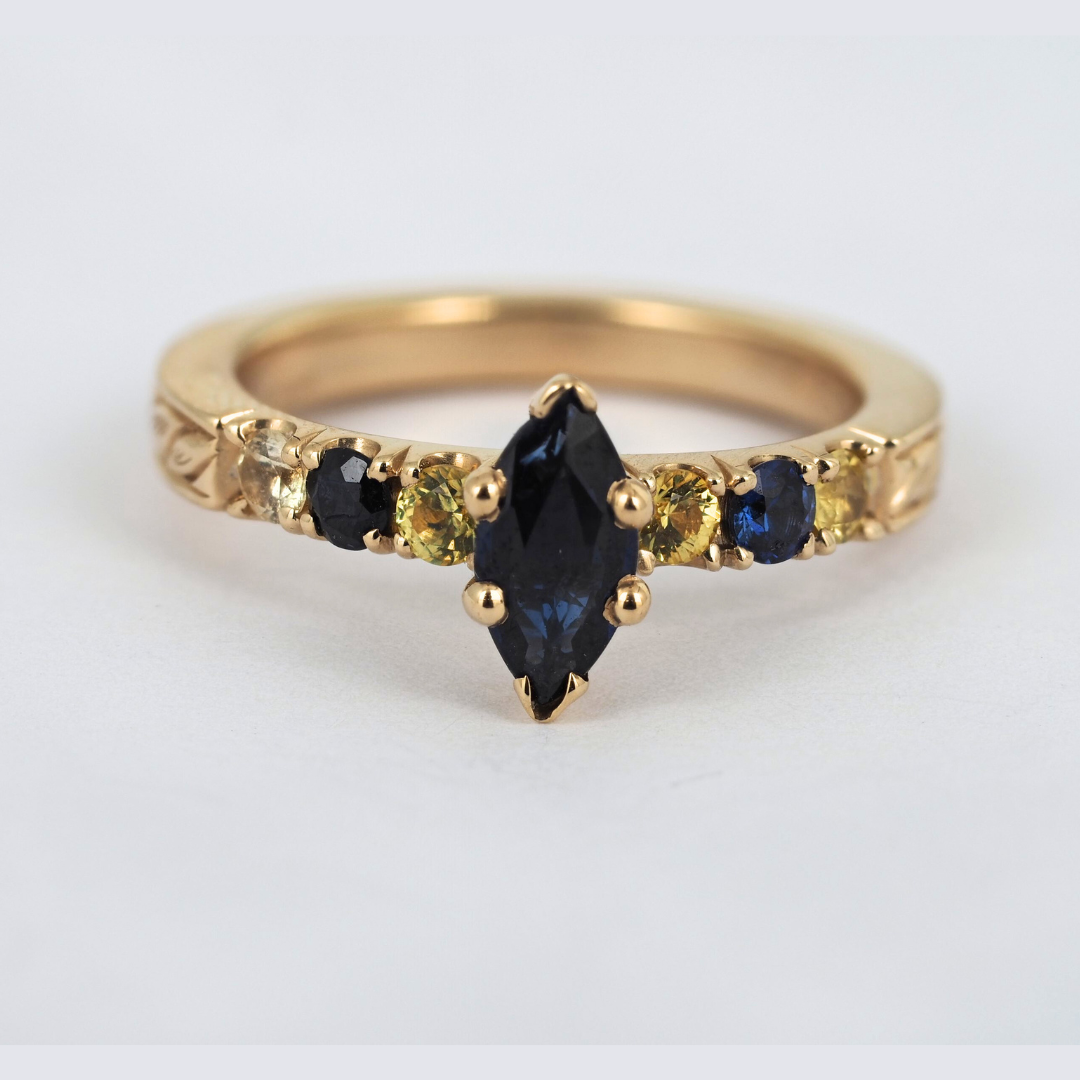 Ring Sapphire 14K Yellow Gold