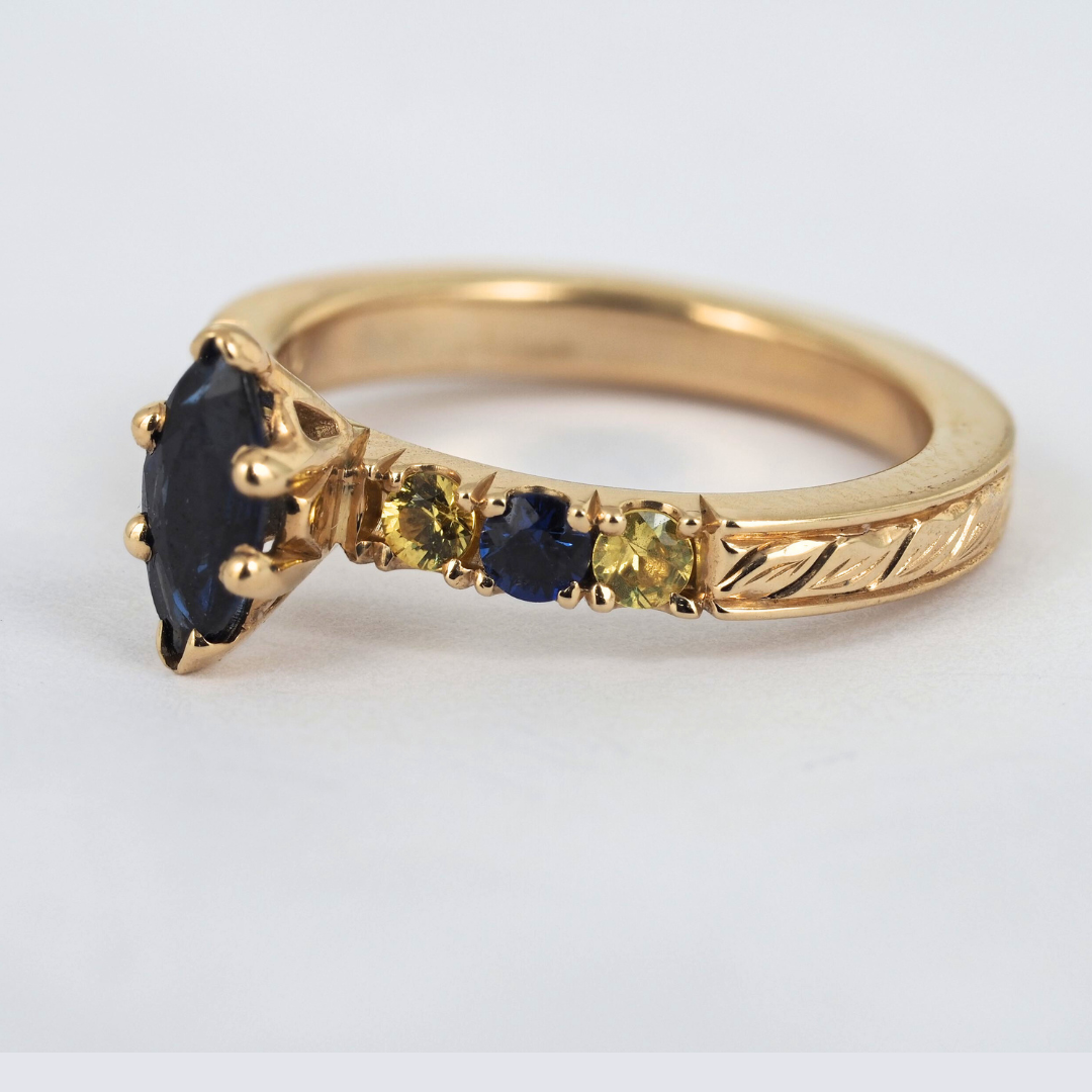 Ring Sapphire 14K Yellow Gold