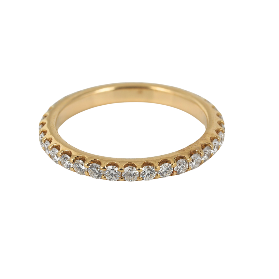 Ring 18KY Diamonds all around , Wedding band