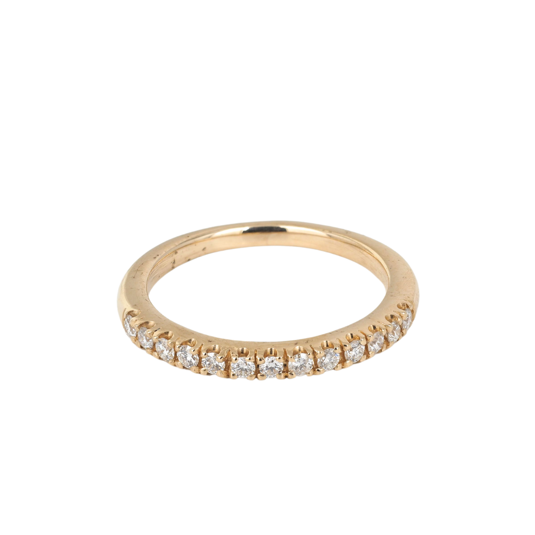 Ring Wedding band 14KY Diamonds 0.2 ct