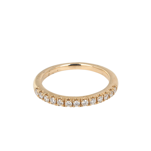 Ring Wedding band 14KY Diamonds 0.2 ct