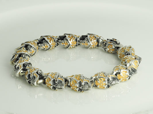 Bracelet Skull Plated Gold small