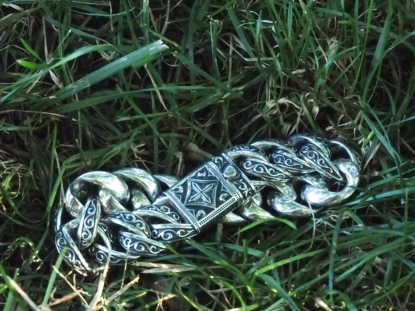 Bracelet Bangle Sterling Silver 925 for man Gothic Biker