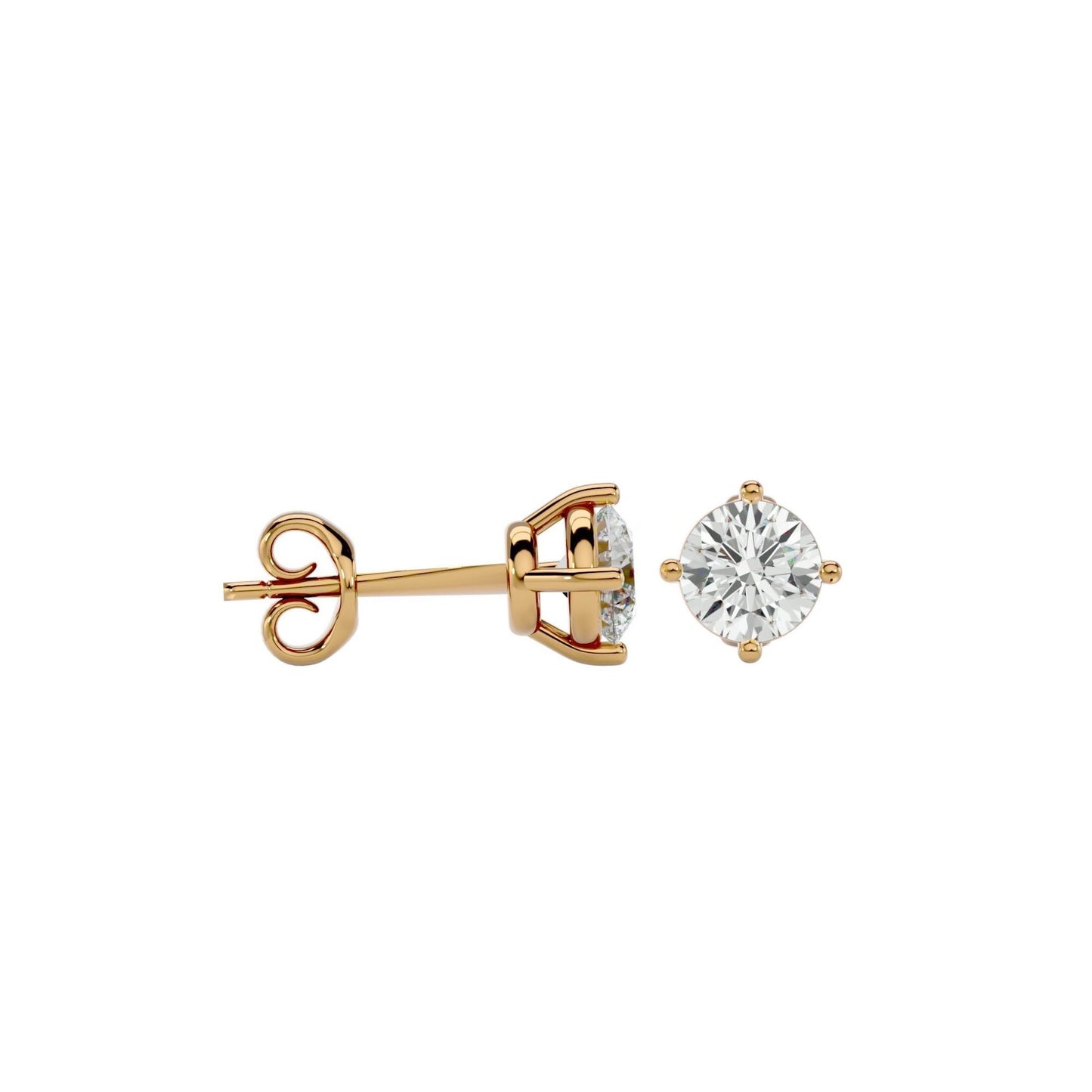 Diamond Studs Earrings in 14K Gold