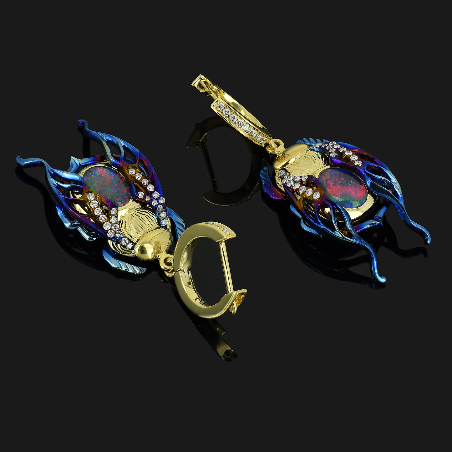 Earrings "Beetle"