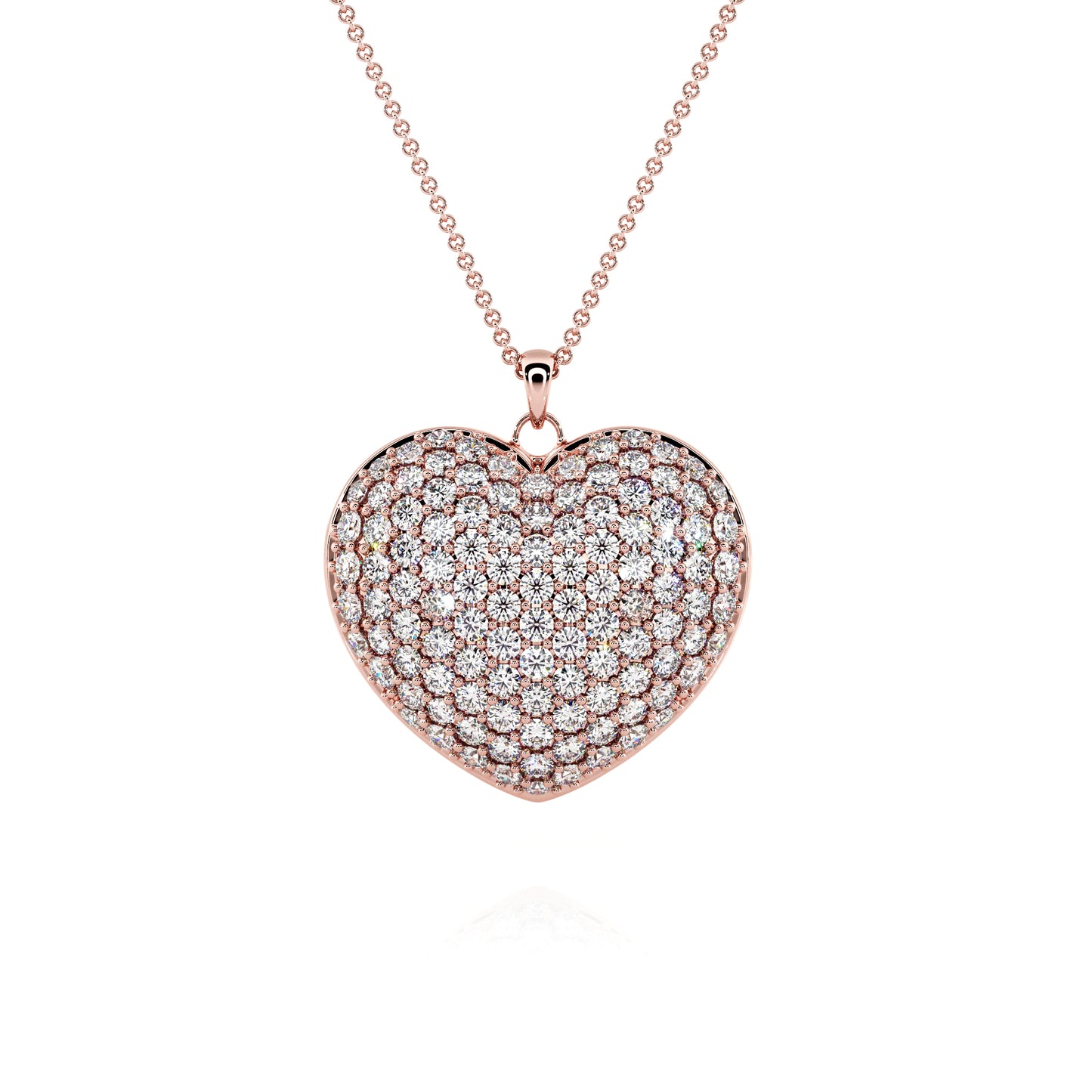 Necklace Heart S Gold 14K Diamonds