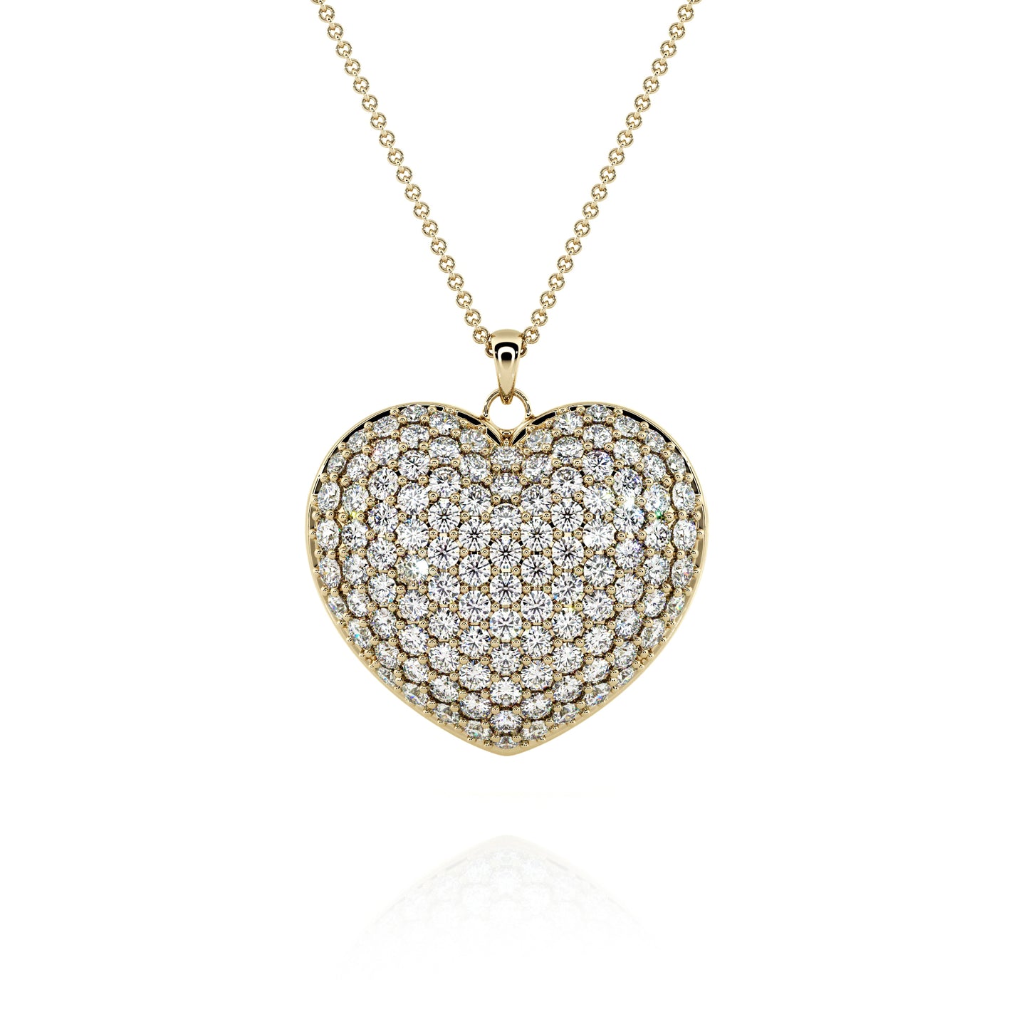 Necklace Heart S Gold 14K Diamonds