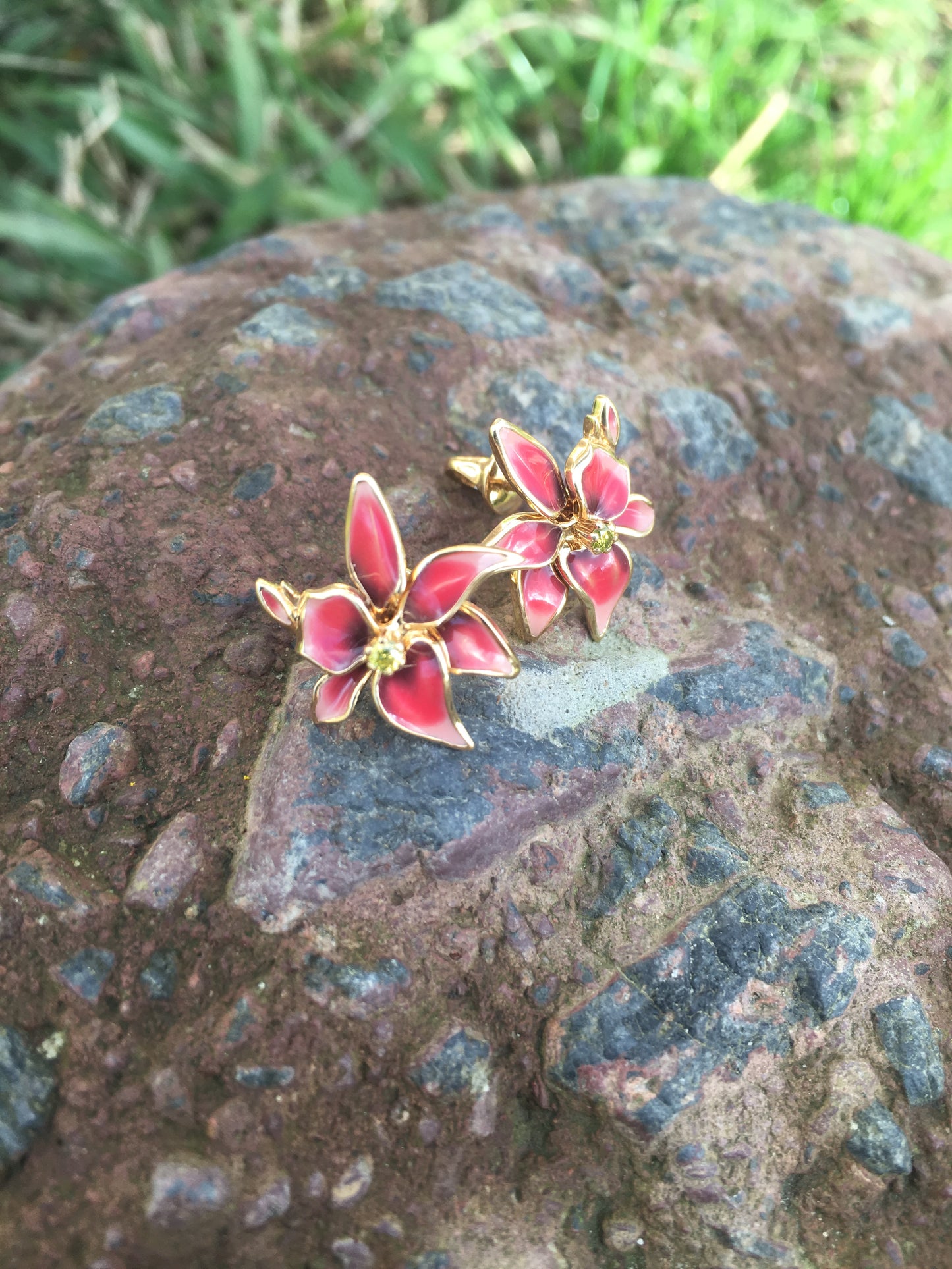 LILY Diamond Enamel Studs Earrings
