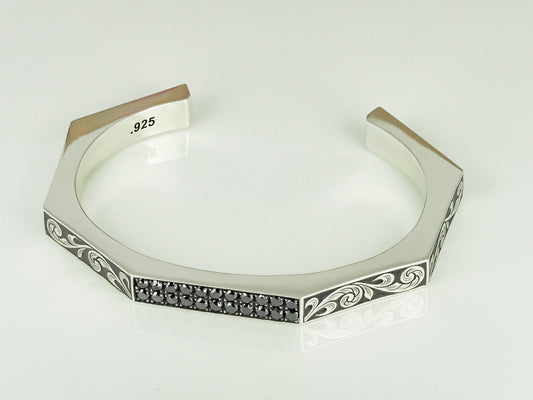 Bracelet Sterling Silver 925 Engraving HandMade