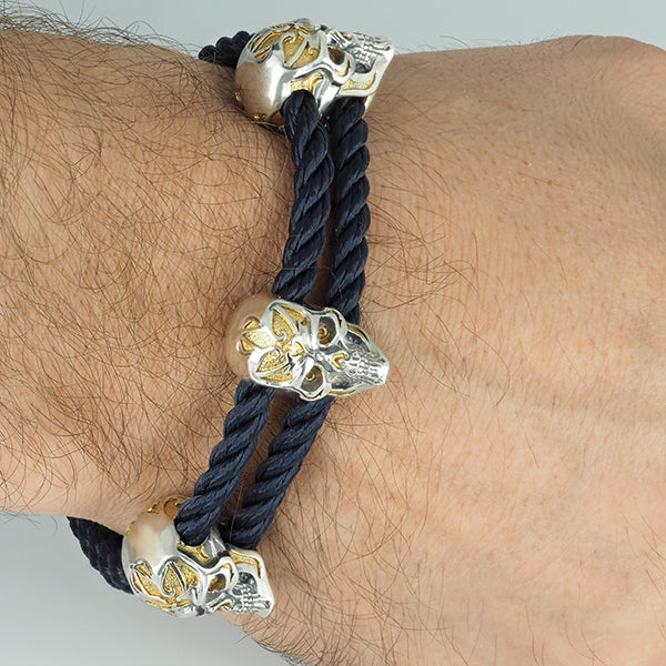 Bracelet Skull rope
