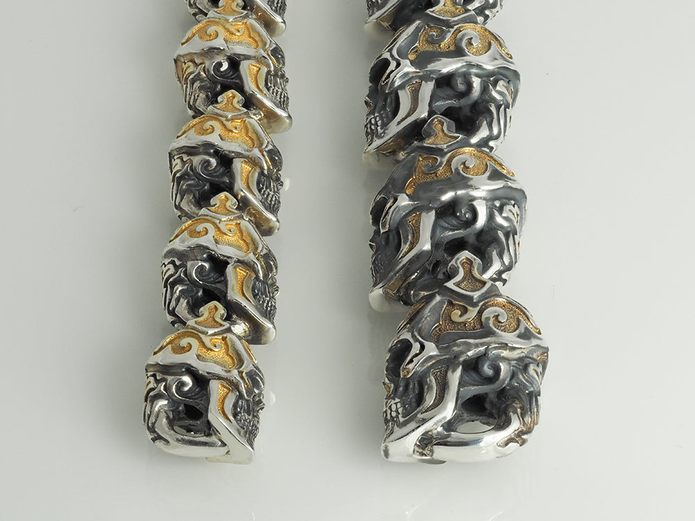 Bracelet Skull Plated Gold Big
