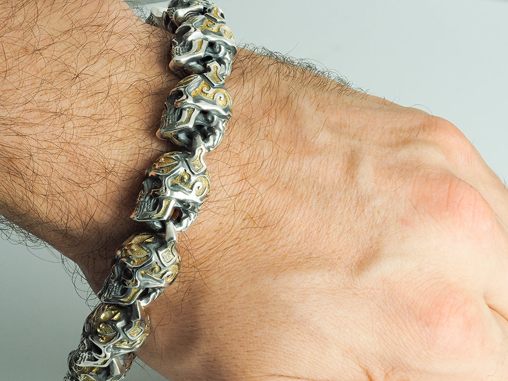 Bracelet Skull Plated Gold small
