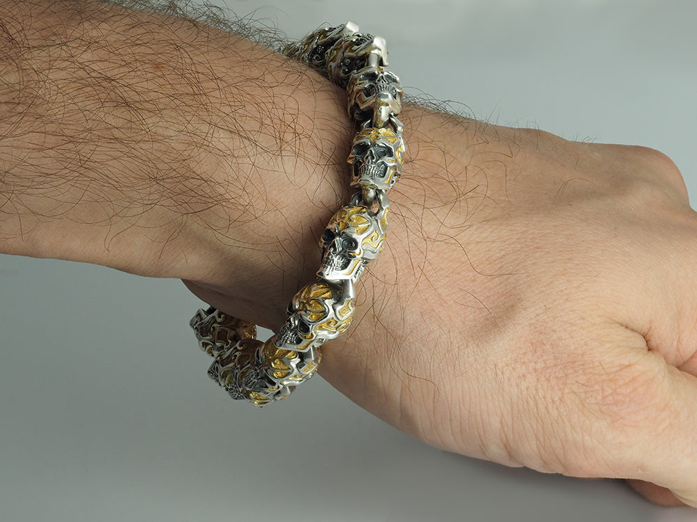 Bracelet Skull Plated Gold small