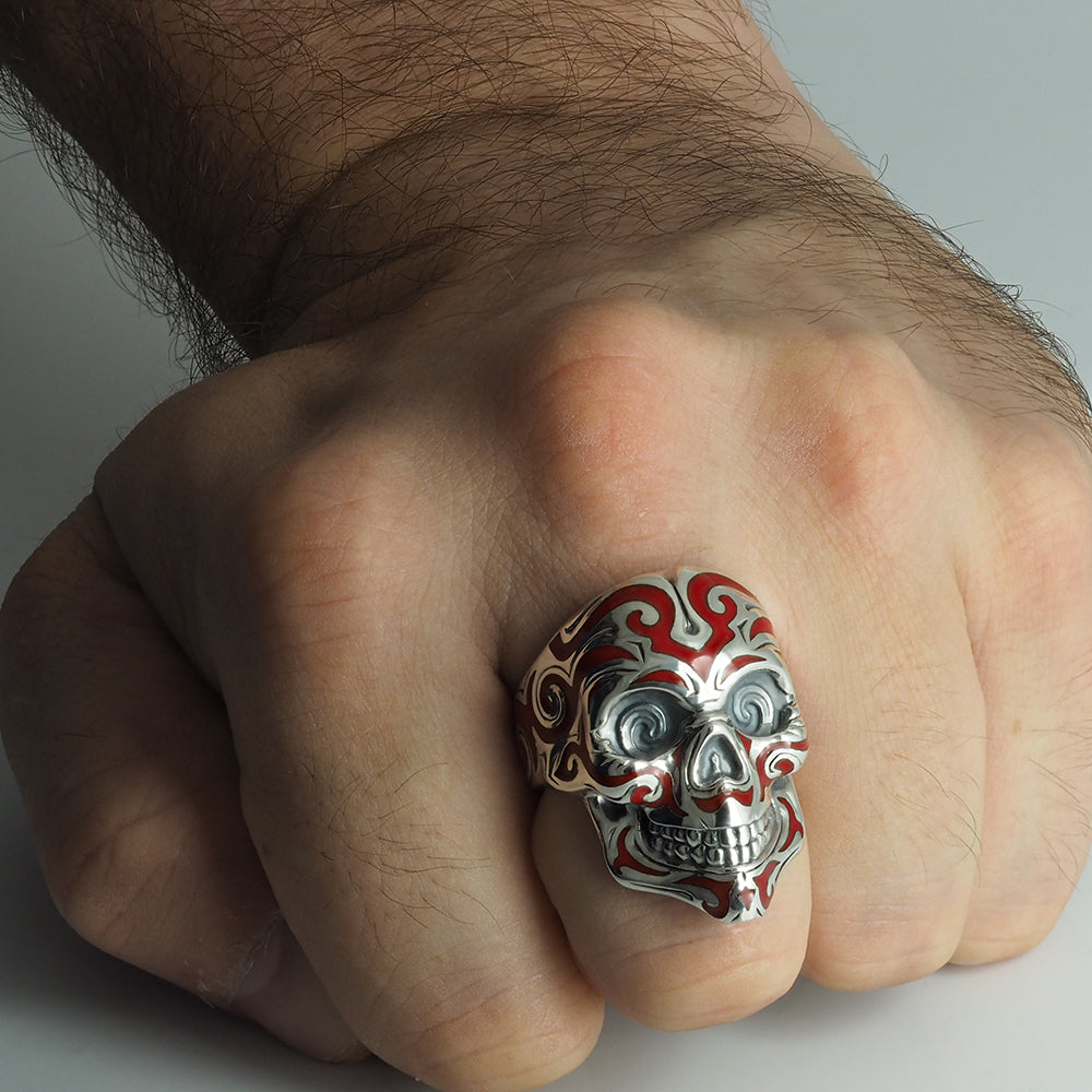 Ring Skull Enamel