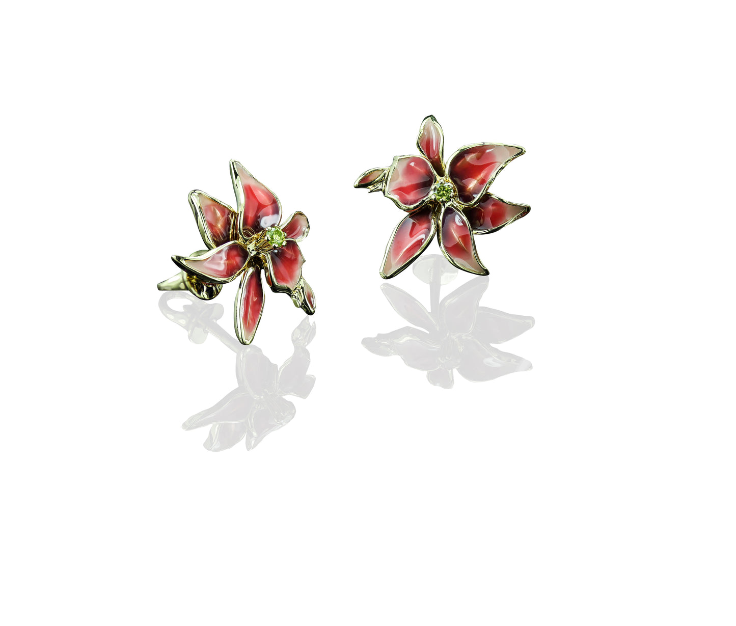 LILY Diamond Enamel Studs Earrings