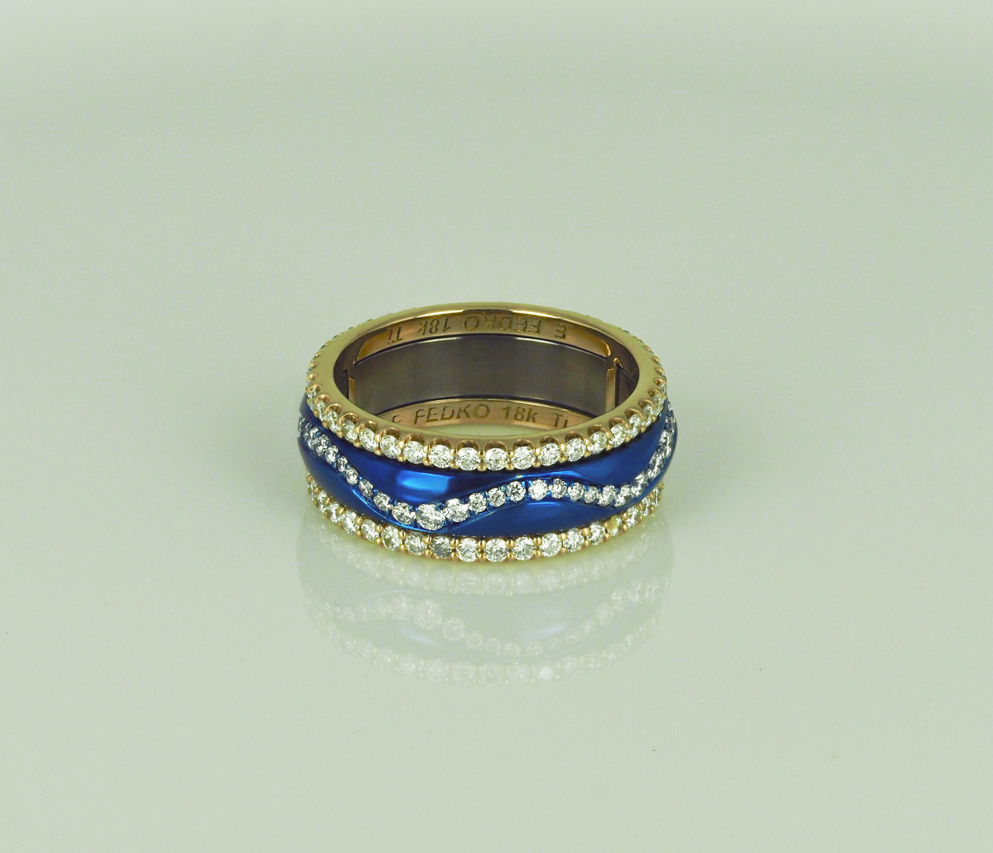 18K Gold & Titanium Natural Diamond Ring – 1.40 CT