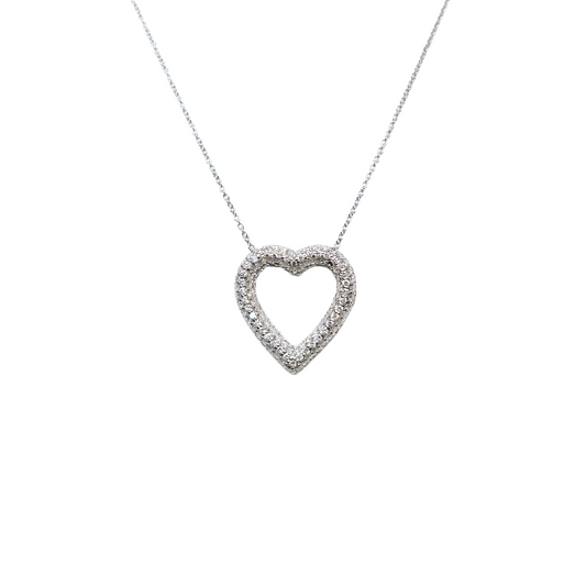 Necklace Heart Gold 14K Diamonds