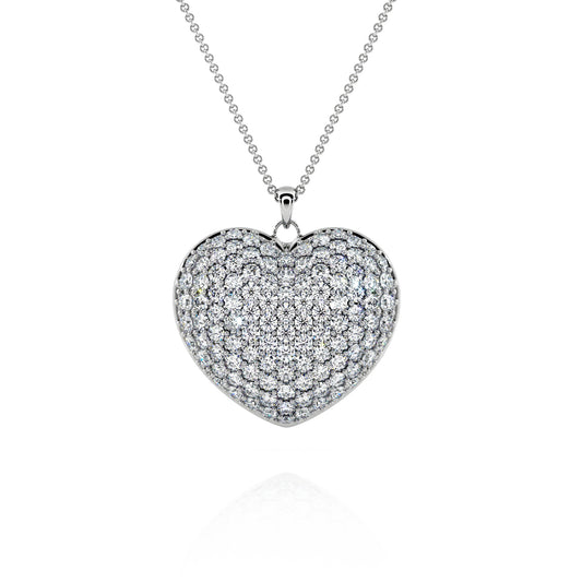 Necklace Heart S Gold 14K Diamonds