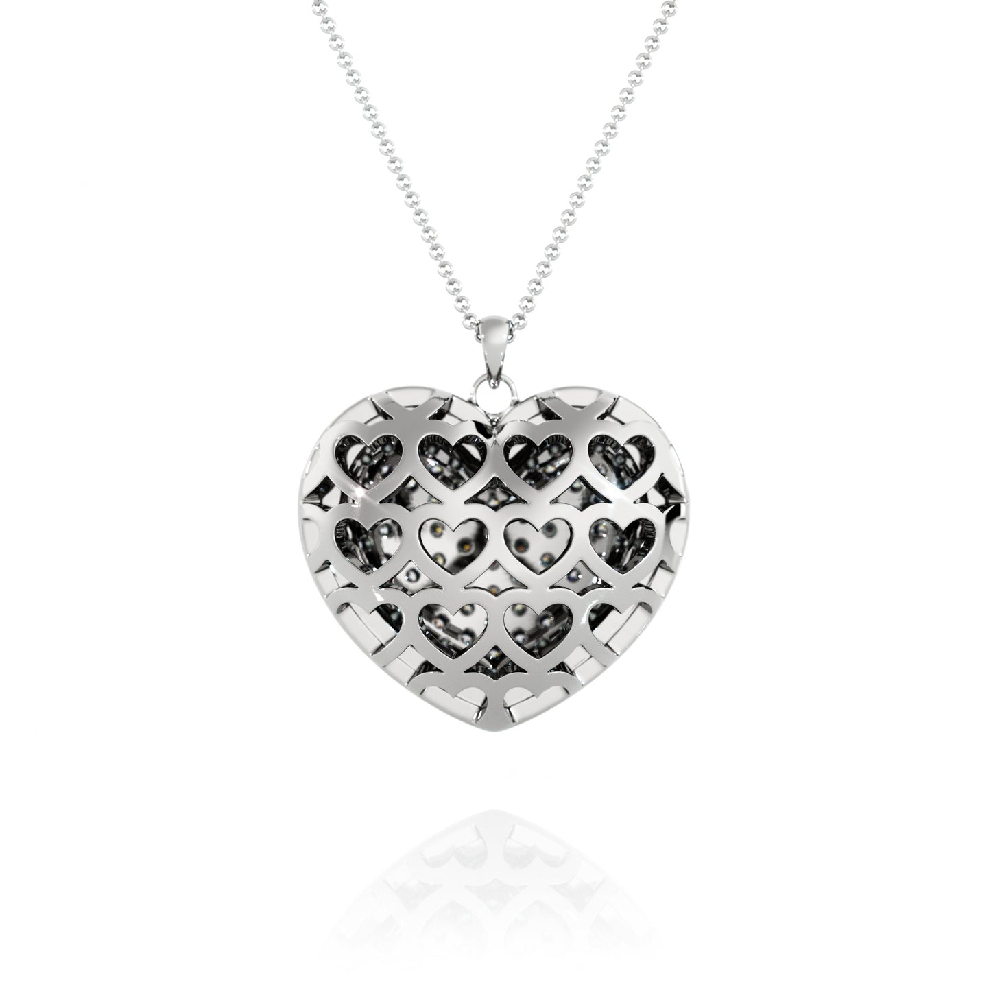Necklace Heart S Gold 14K Diamonds