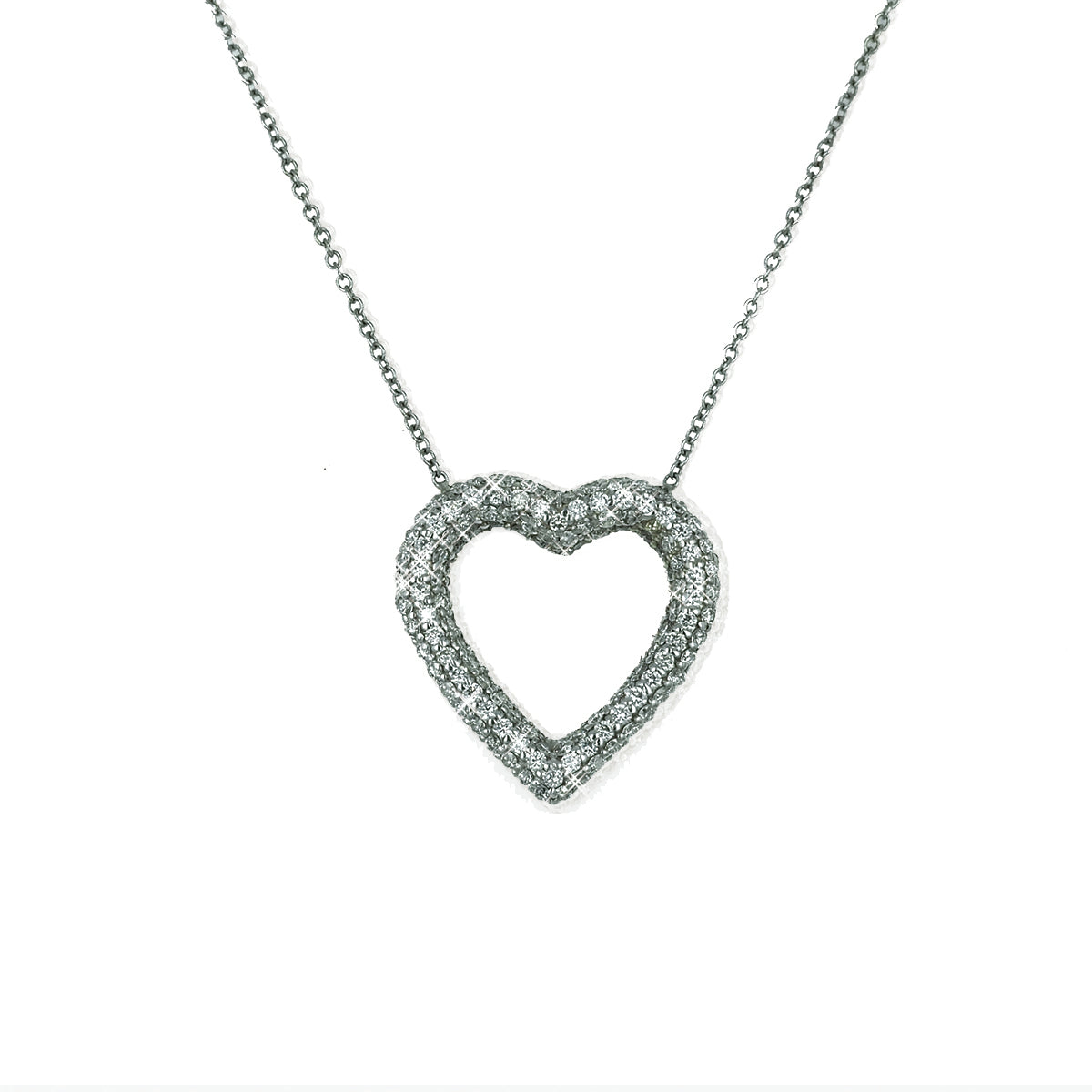 Necklace Heart Gold 14K Diamonds